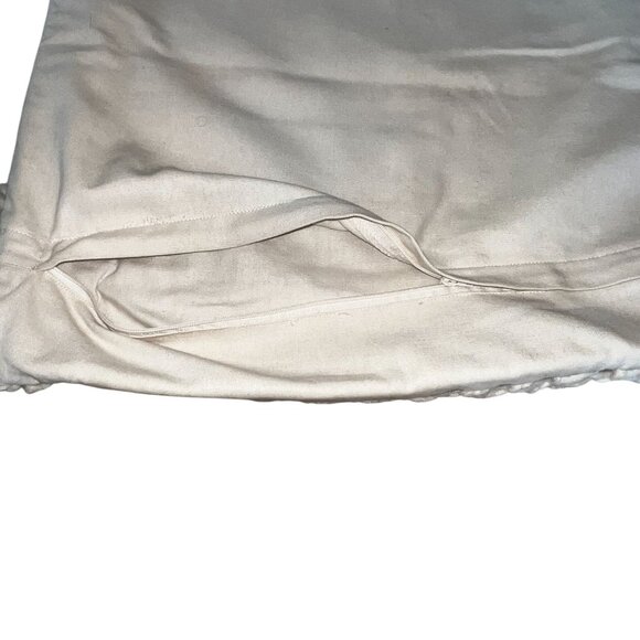 Handwoven Macrame Boho Throw Pillow Cover Cream Wool/Cotton Back 20" Square Zip - Picture 8 of 11